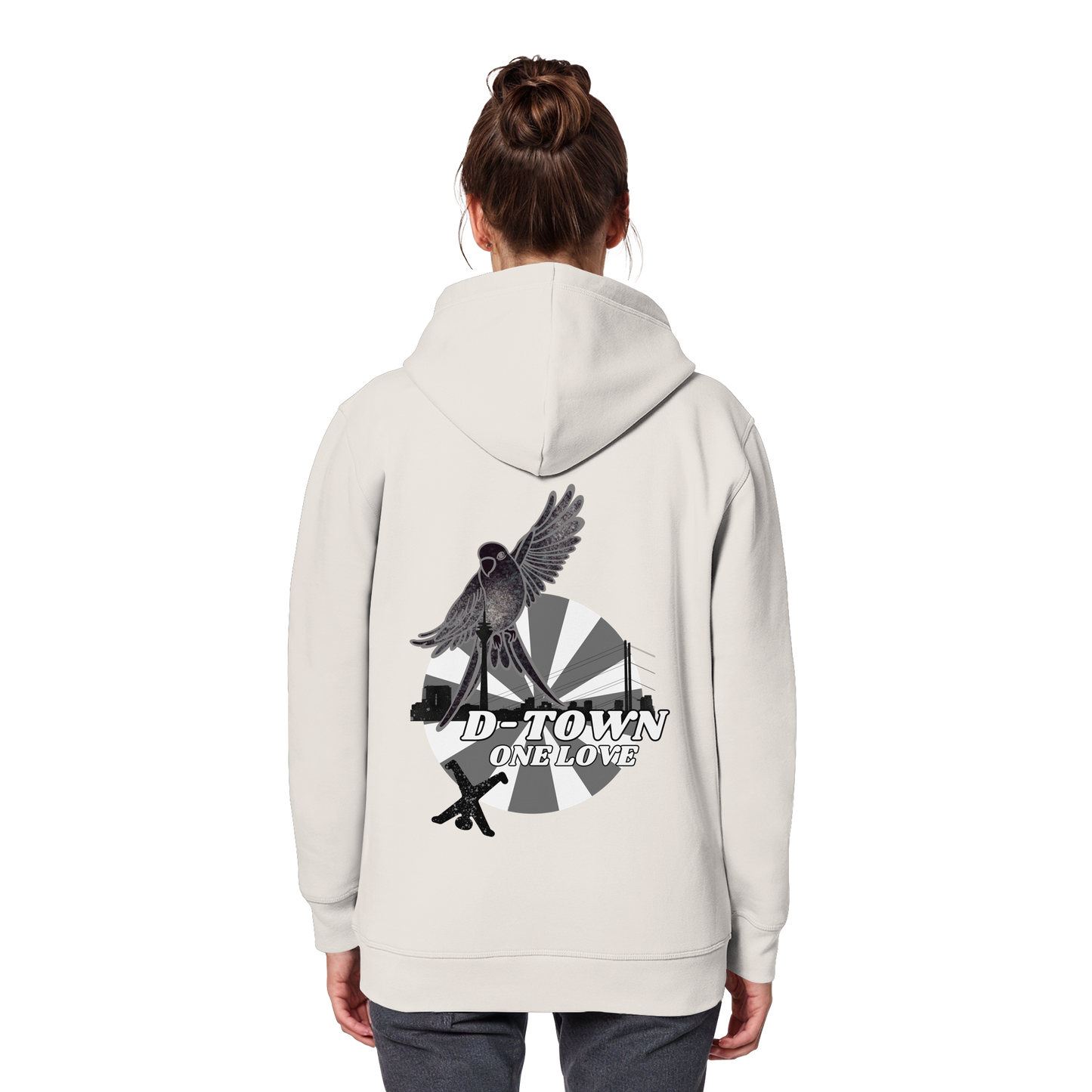 Rising Bird - Monochrome - Organic Basic Hoodie