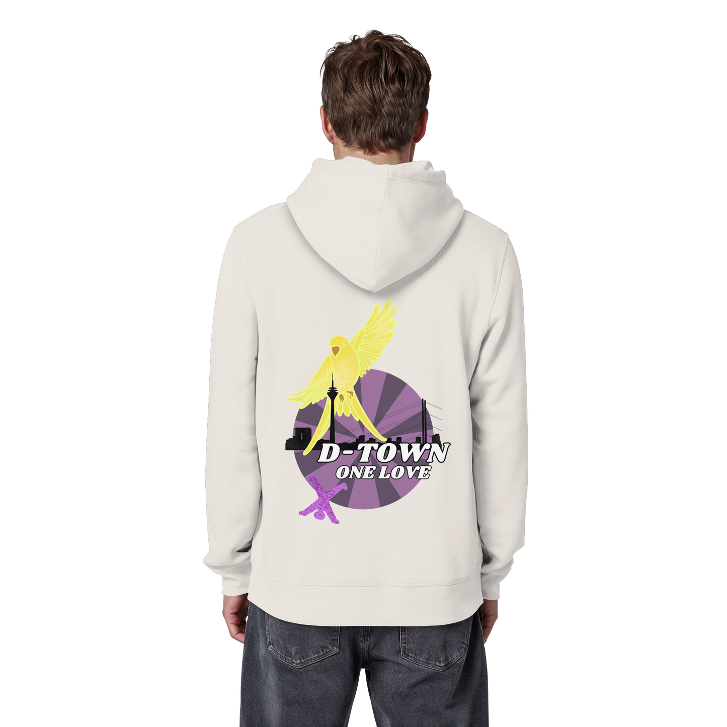 Rising Bird - Yellow - Organic Basic Hoodie