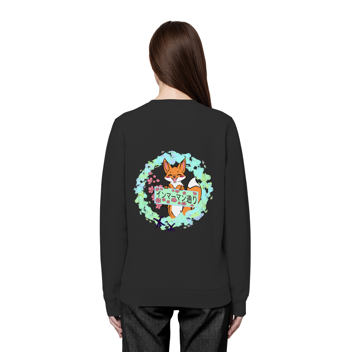 Japan - Fox - Green - Organic Basic Unisex Sweatshirt