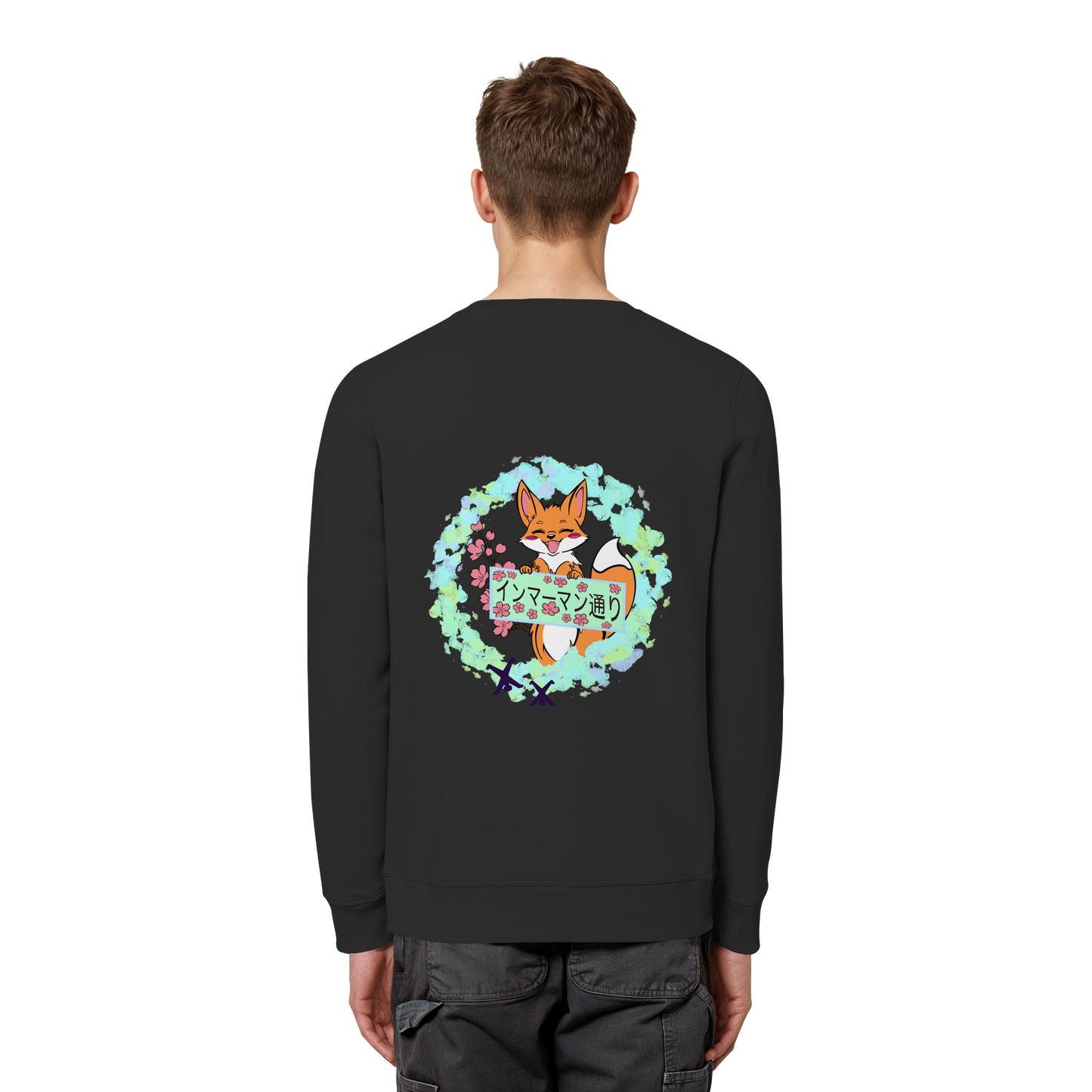 Japan - Fox - Green - Organic Basic Unisex Sweatshirt