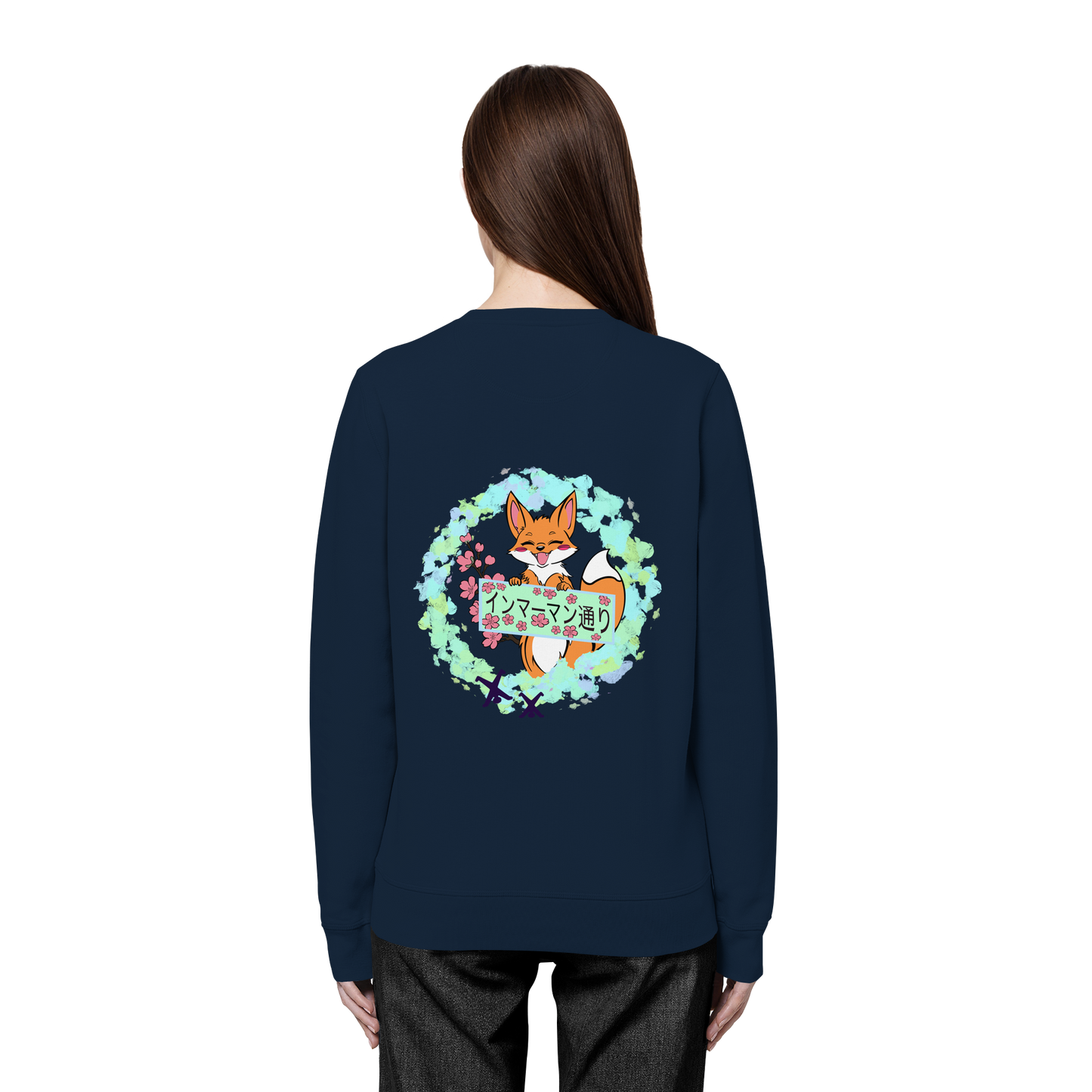 Japan - Fox - Green - Organic Basic Unisex Sweatshirt