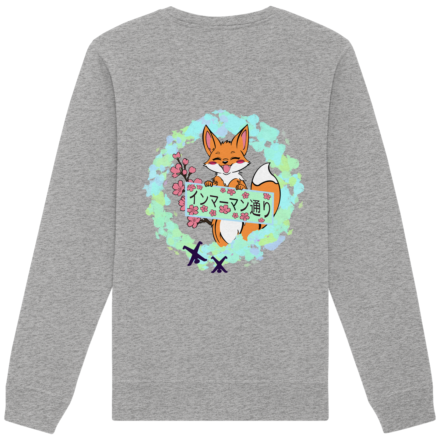 Japan - Fox - Green - Organic Basic Unisex Sweatshirt