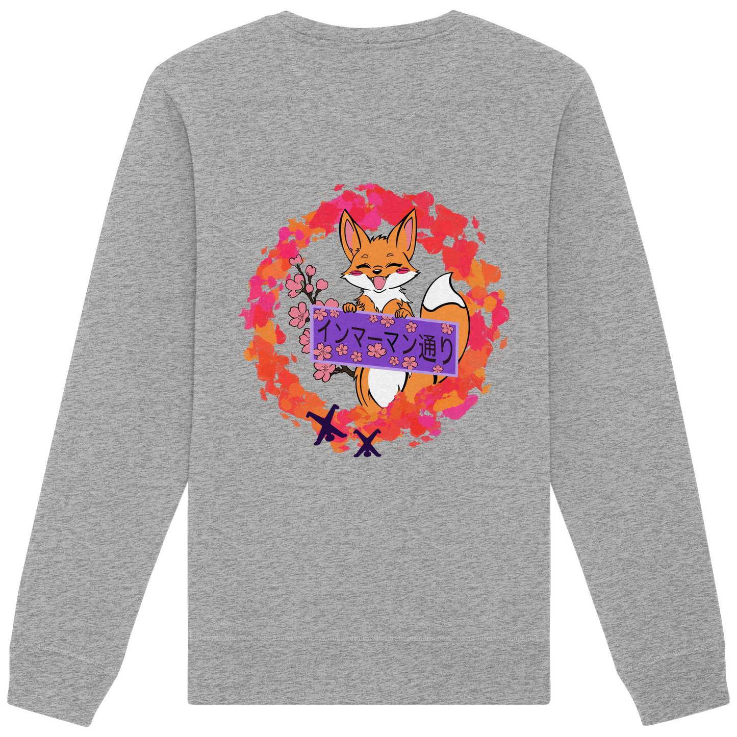 Japan - Fox - Red - Organic Basic Unisex Sweatshirt
