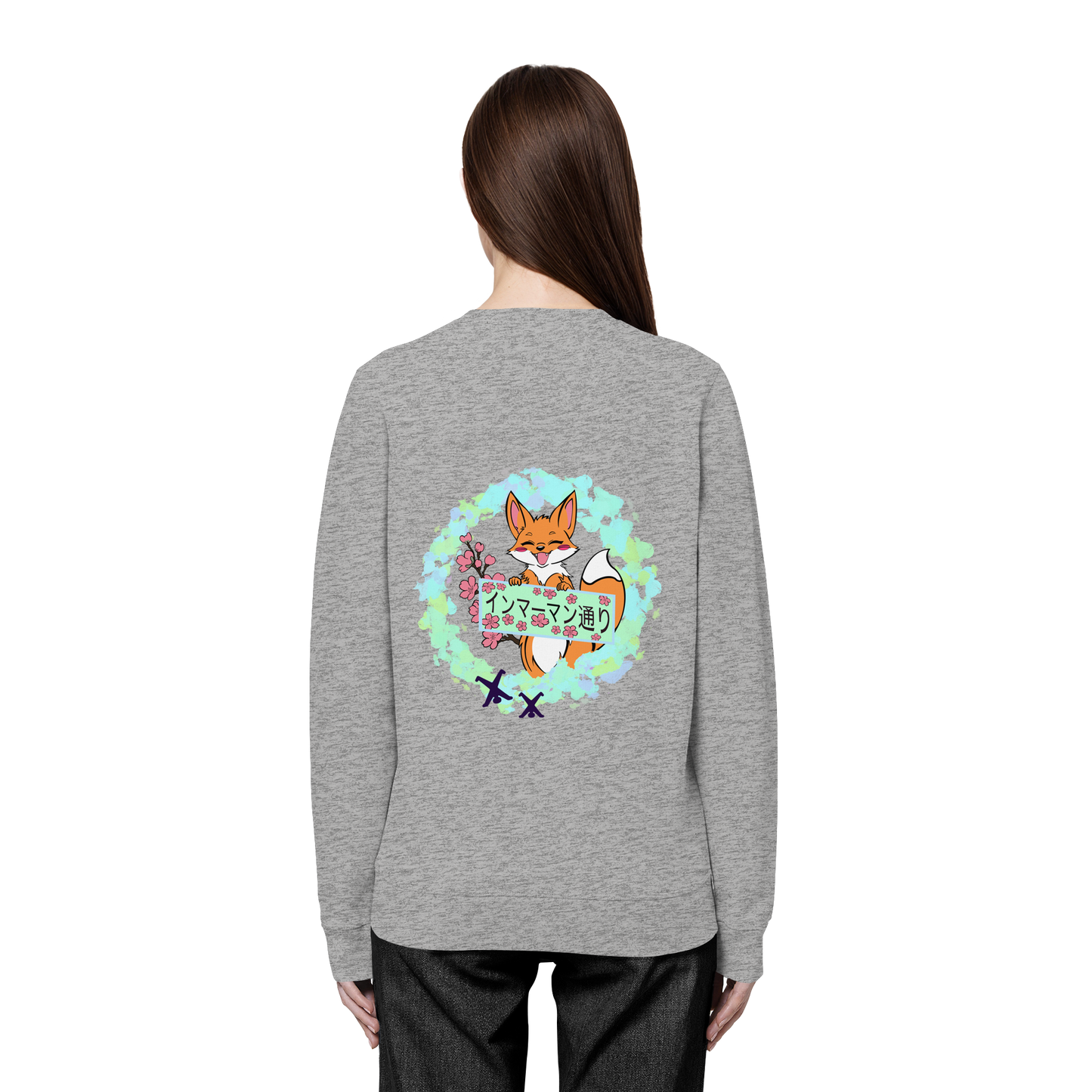Japan - Fox - Green - Organic Basic Unisex Sweatshirt