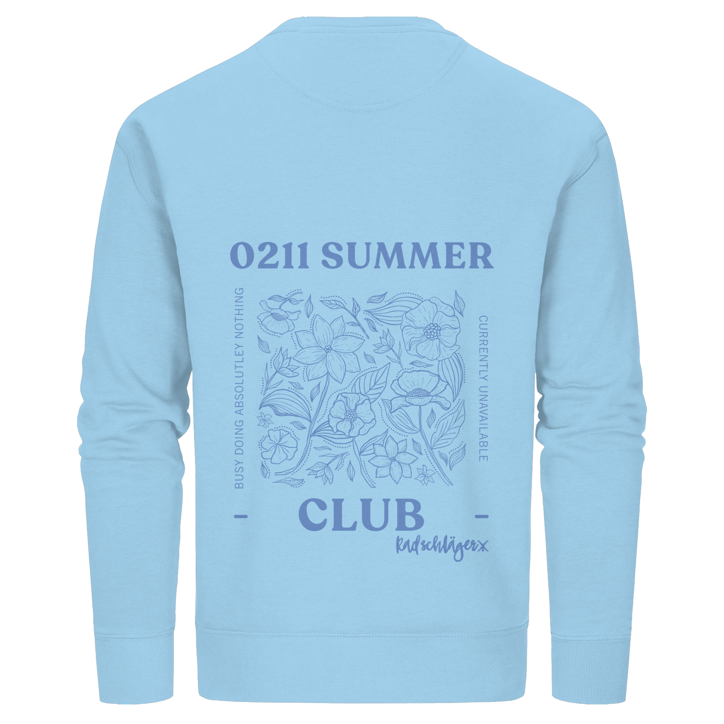 0211 Summer Club - Botanical Drift - Organic Basic Unisex Sweatshirt