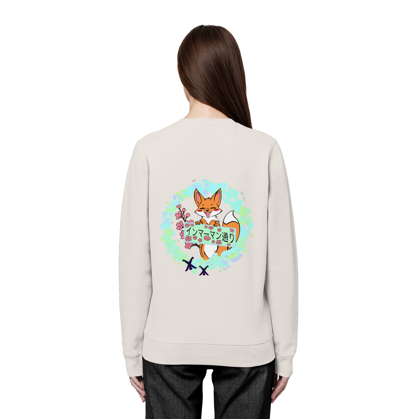Japan - Fox - Green - Organic Basic Unisex Sweatshirt