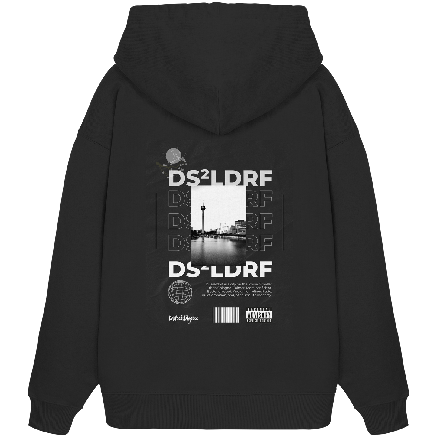 0211-Tape - Organic Oversized Hoodie