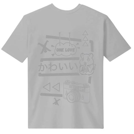 Radschläger Japan – Backprint Grey ONE LOVE T-Shirt