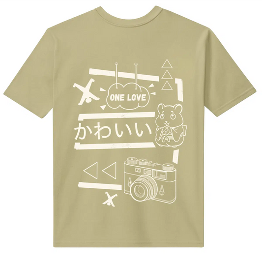 Radschläger Japan – Backprint Olive ONE LOVE T-Shirt
