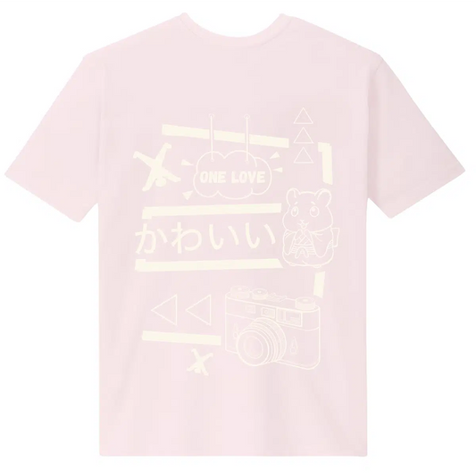 Radschläger Japan – Backprint Rosé ONE LOVE T-Shirt