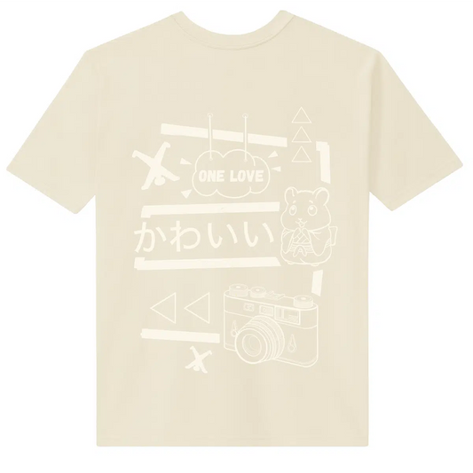 Radschläger Japan – Backprint Sand ONE LOVE T-Shirt