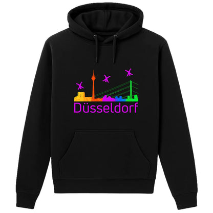 Hoodie Düsseldorf Skyline Purple
