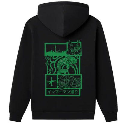 Hoodie Japan Koi grün
