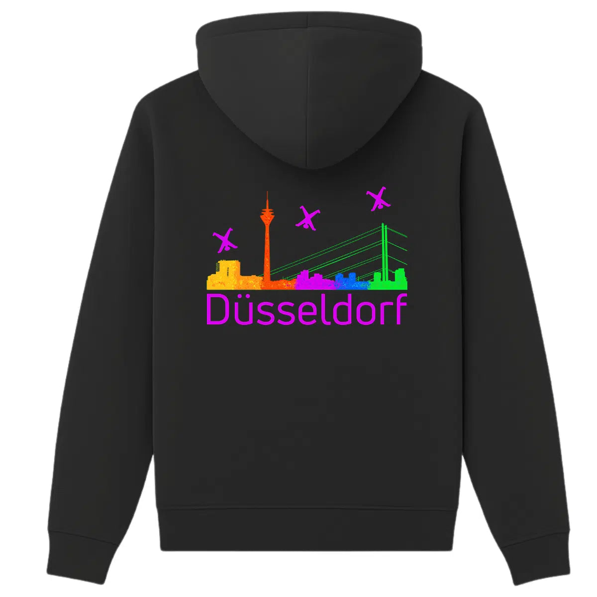 Hoodie Düsseldorf Skyline Purple