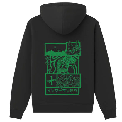 Hoodie Japan Koi grün