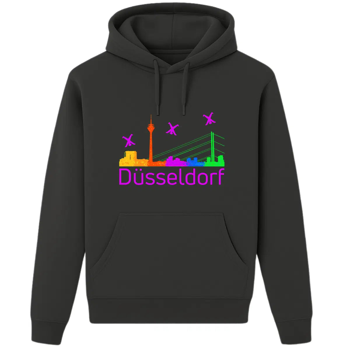 Hoodie Düsseldorf Skyline Purple