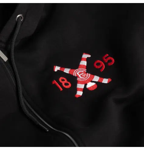 Hoodie mit Zipper "Fortuna x Radschläger" Men schwarz