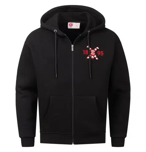 Hoodie mit Zipper "Fortuna x Radschläger" Men schwarz
