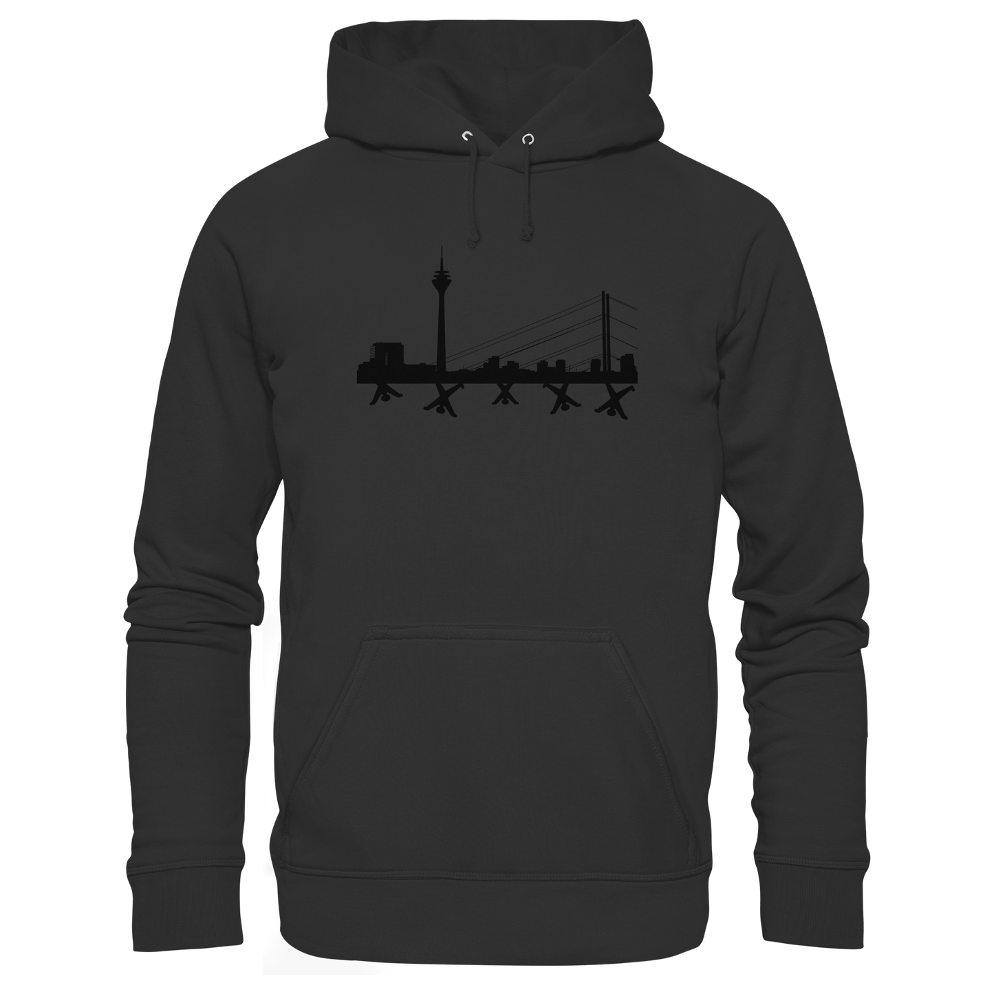 Skyline - Black - Organic Basic Hoodie