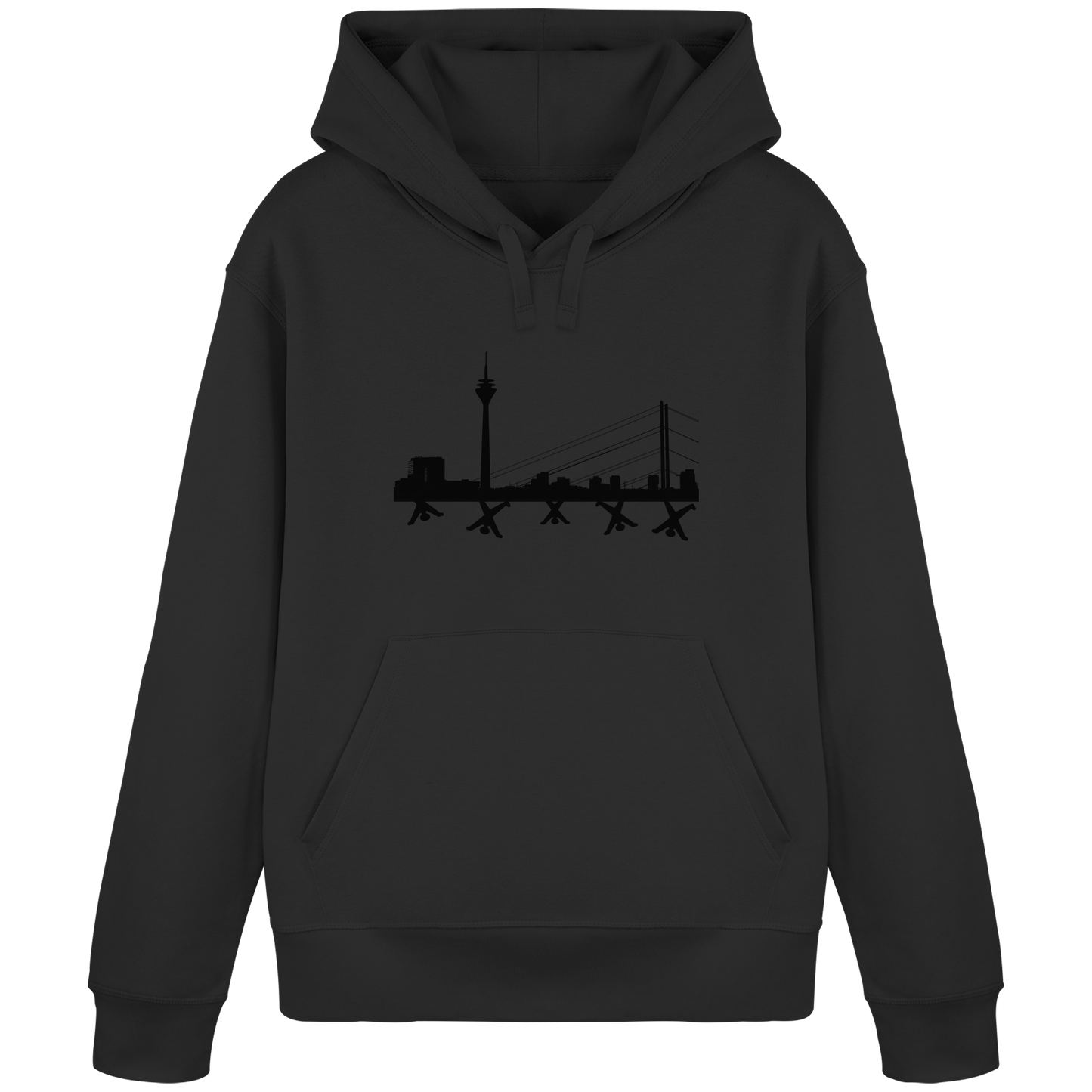 Skyline - Black - Organic Basic Hoodie