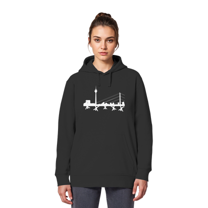 Skyline - White - Organic Basic Hoodie