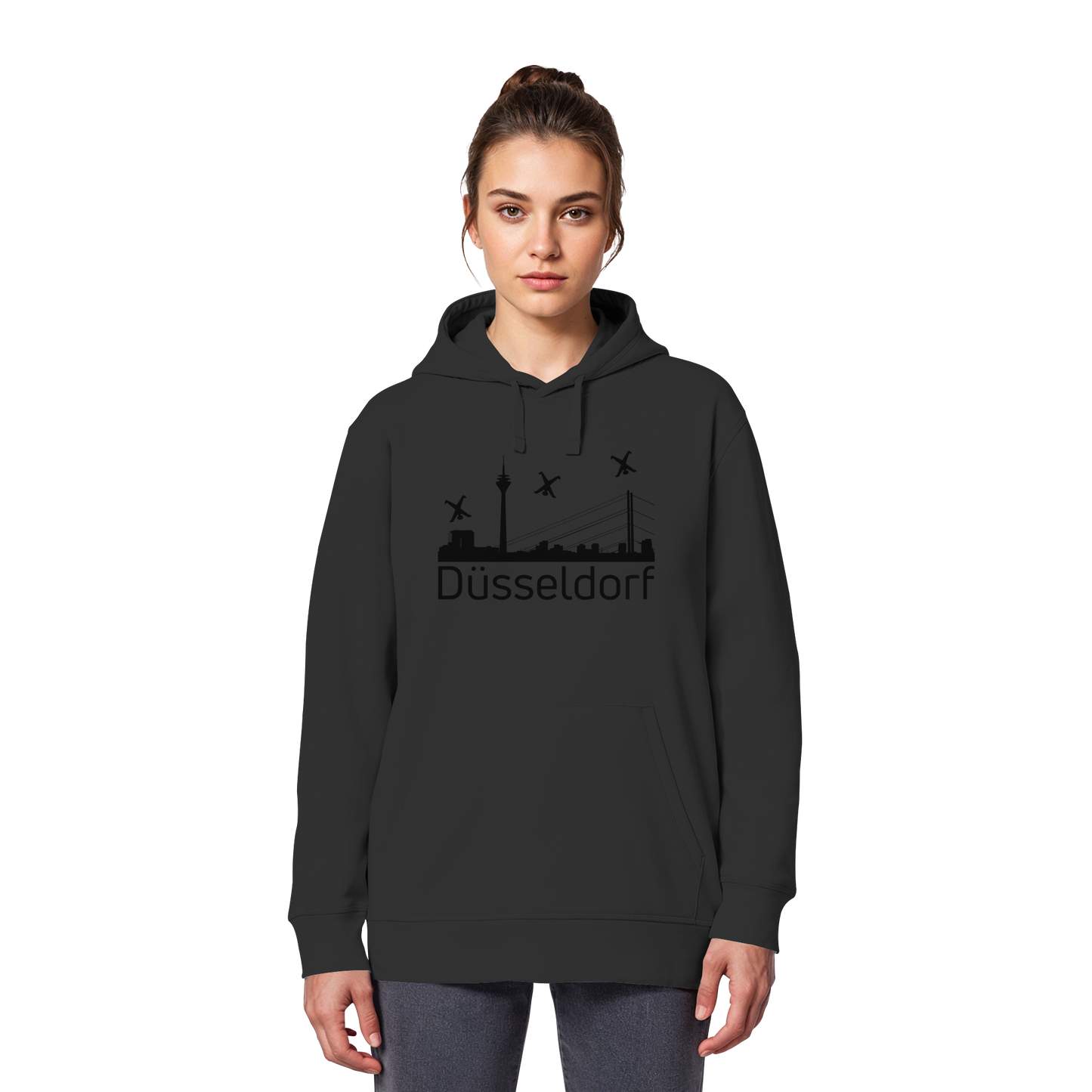 Skyline - Düsseldorf Black - Organic Basic Hoodie