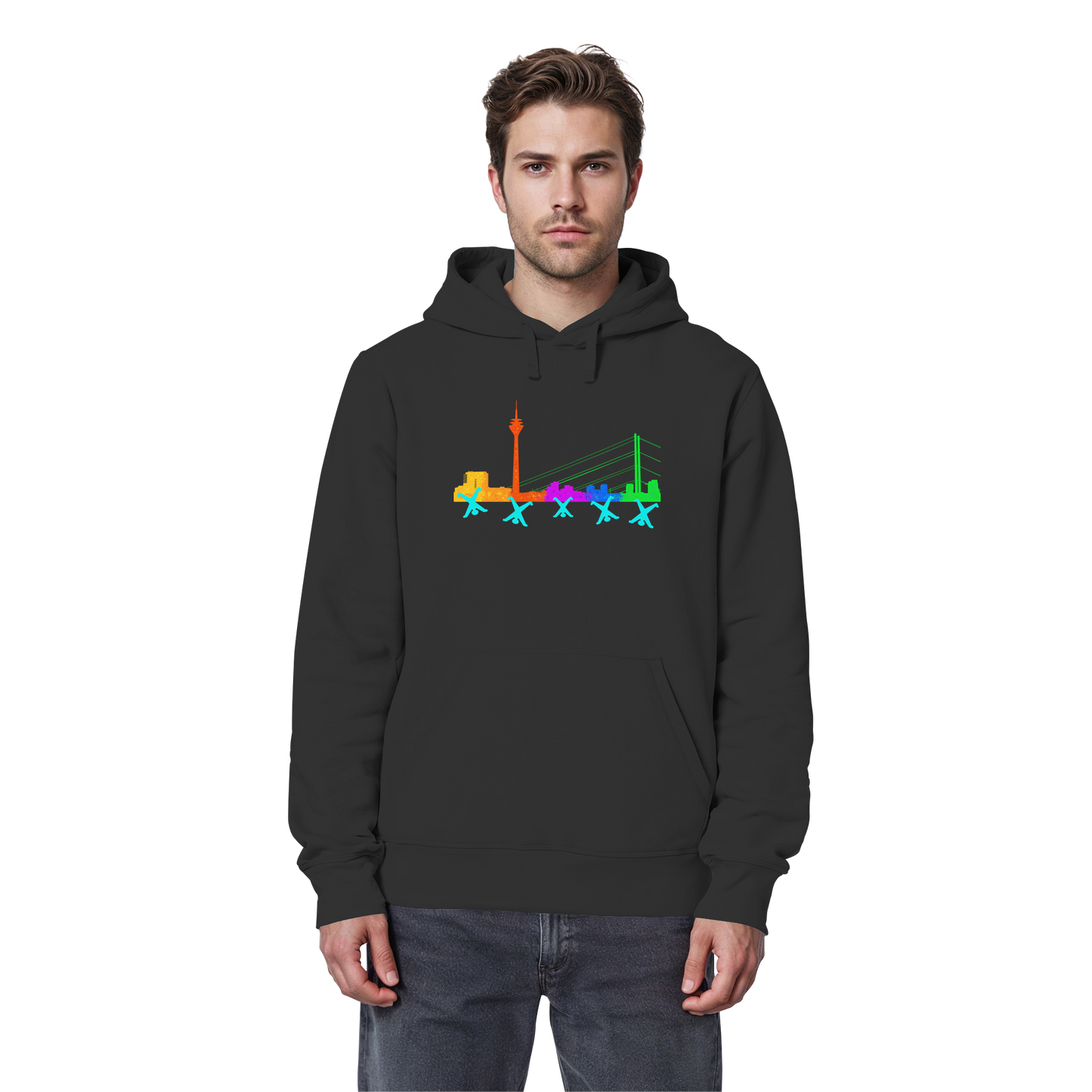 Skyline - Rainbow - Organic Basic Hoodie