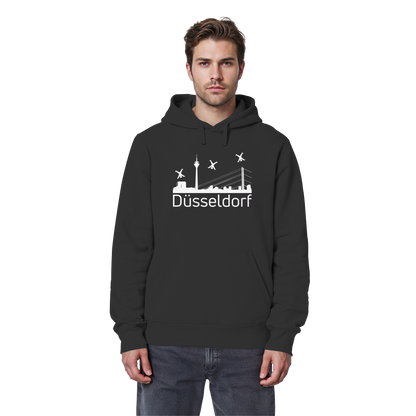 Skyline - Düsseldorf White - Organic Basic Hoodie