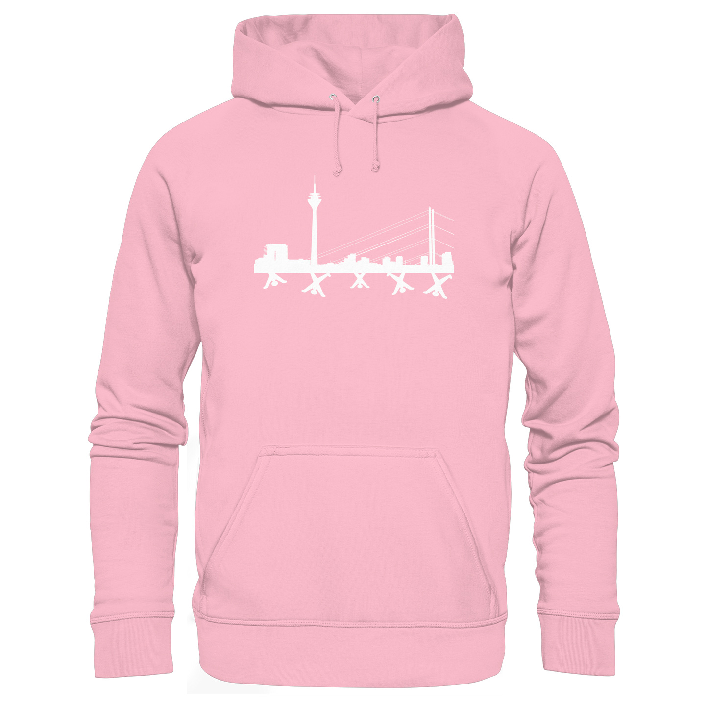 Skyline - White - Organic Basic Hoodie