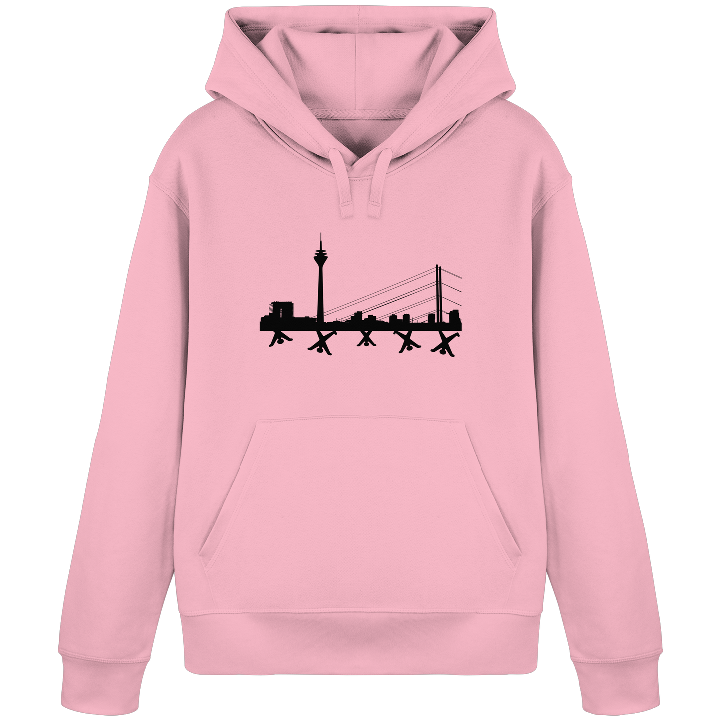 Skyline - Black - Organic Basic Hoodie