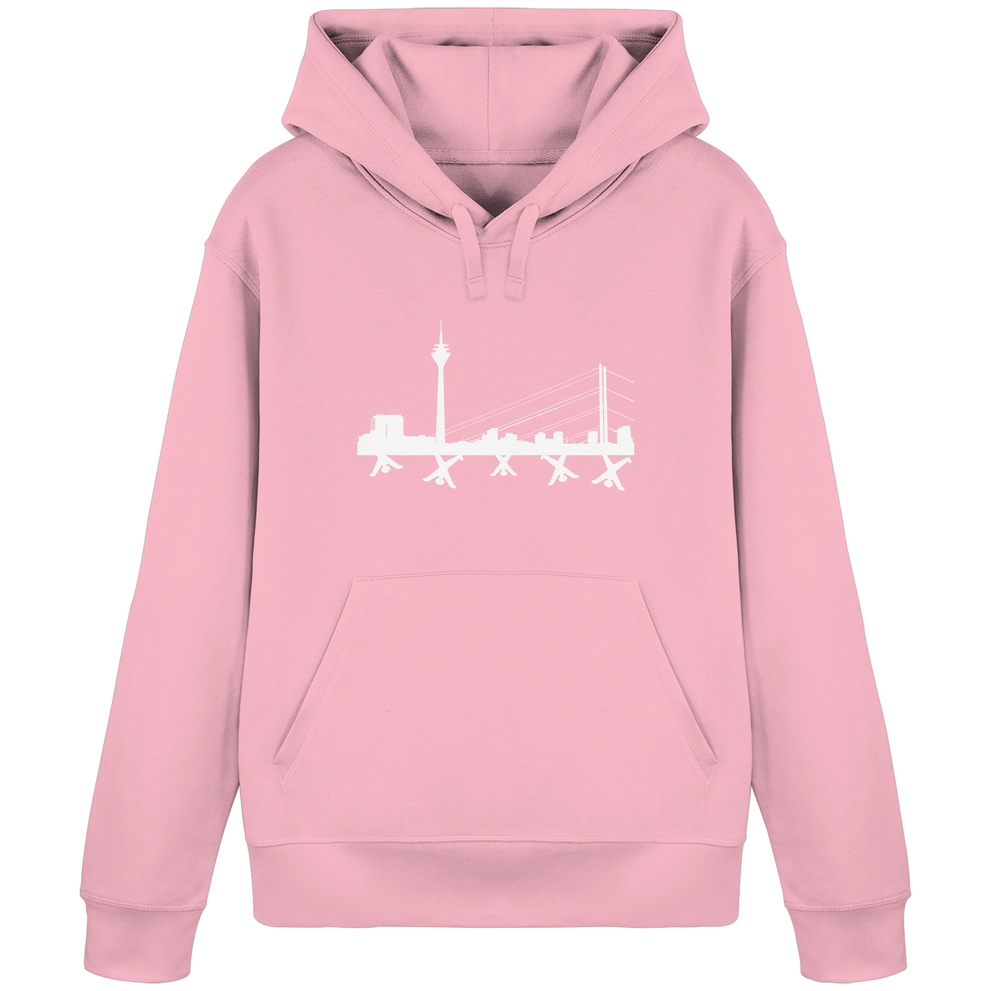 Skyline - White - Organic Basic Hoodie