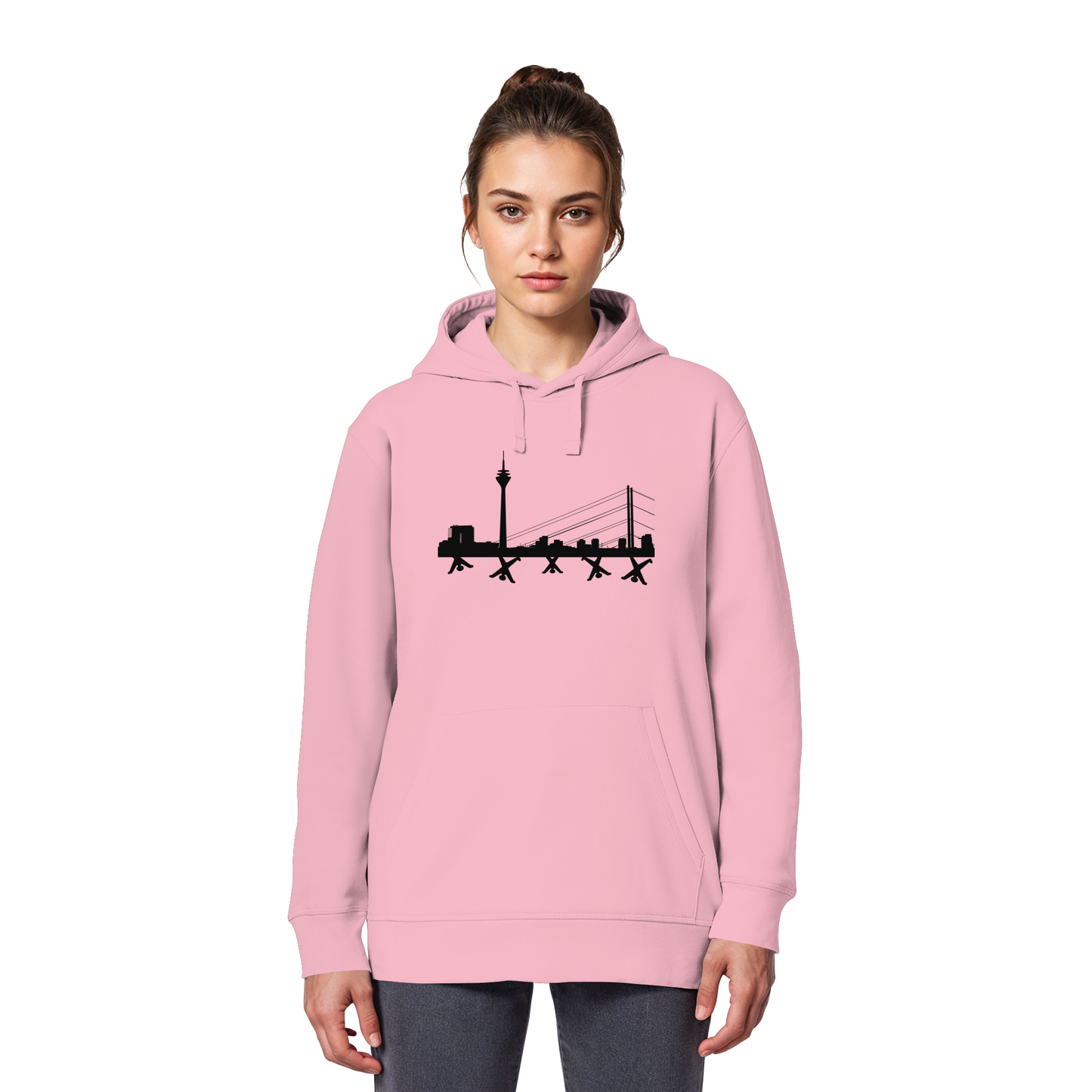 Skyline - Black - Organic Basic Hoodie