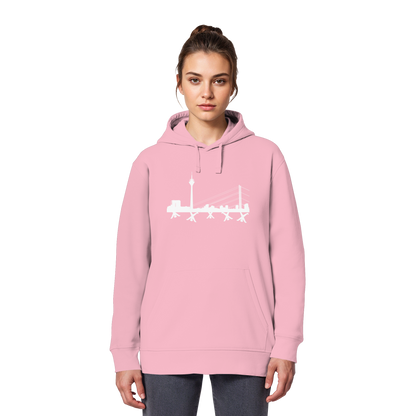 Skyline - White - Organic Basic Hoodie