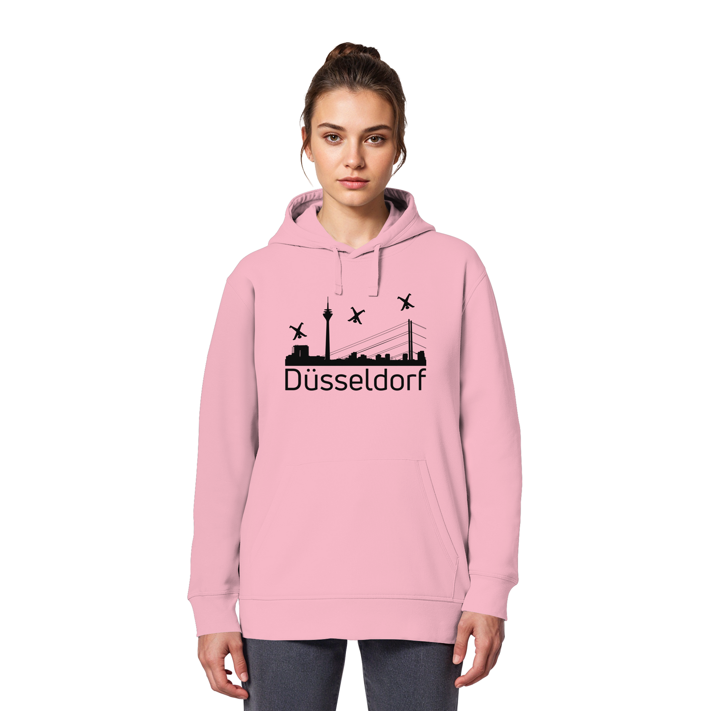 Skyline - Düsseldorf Black - Organic Basic Hoodie