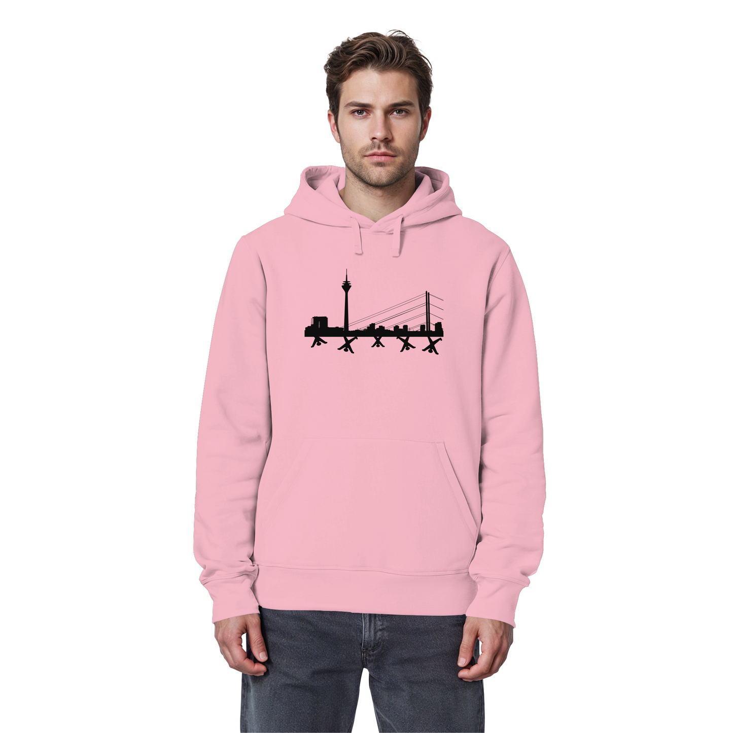 Skyline - Black - Organic Basic Hoodie