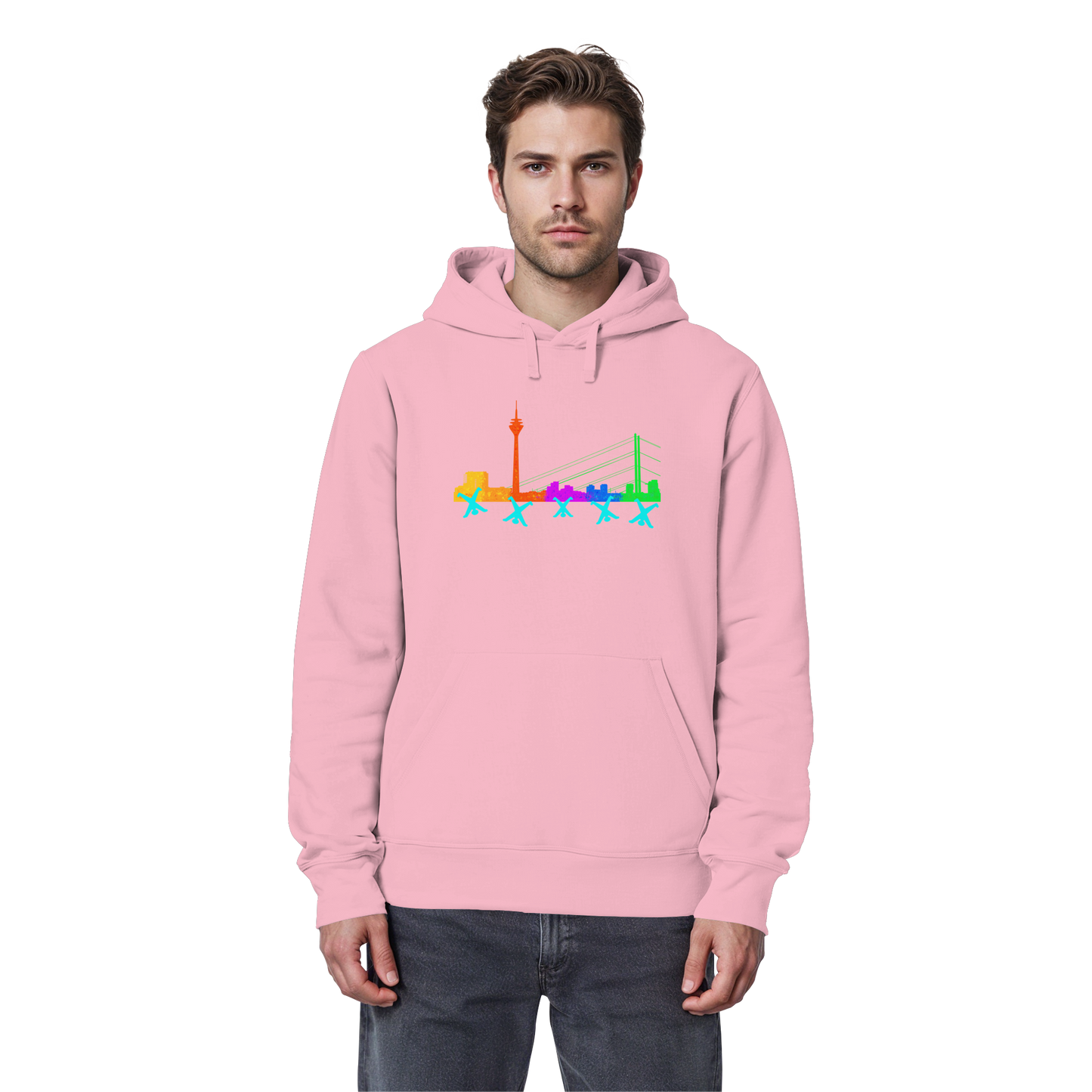 Skyline - Rainbow - Organic Basic Hoodie