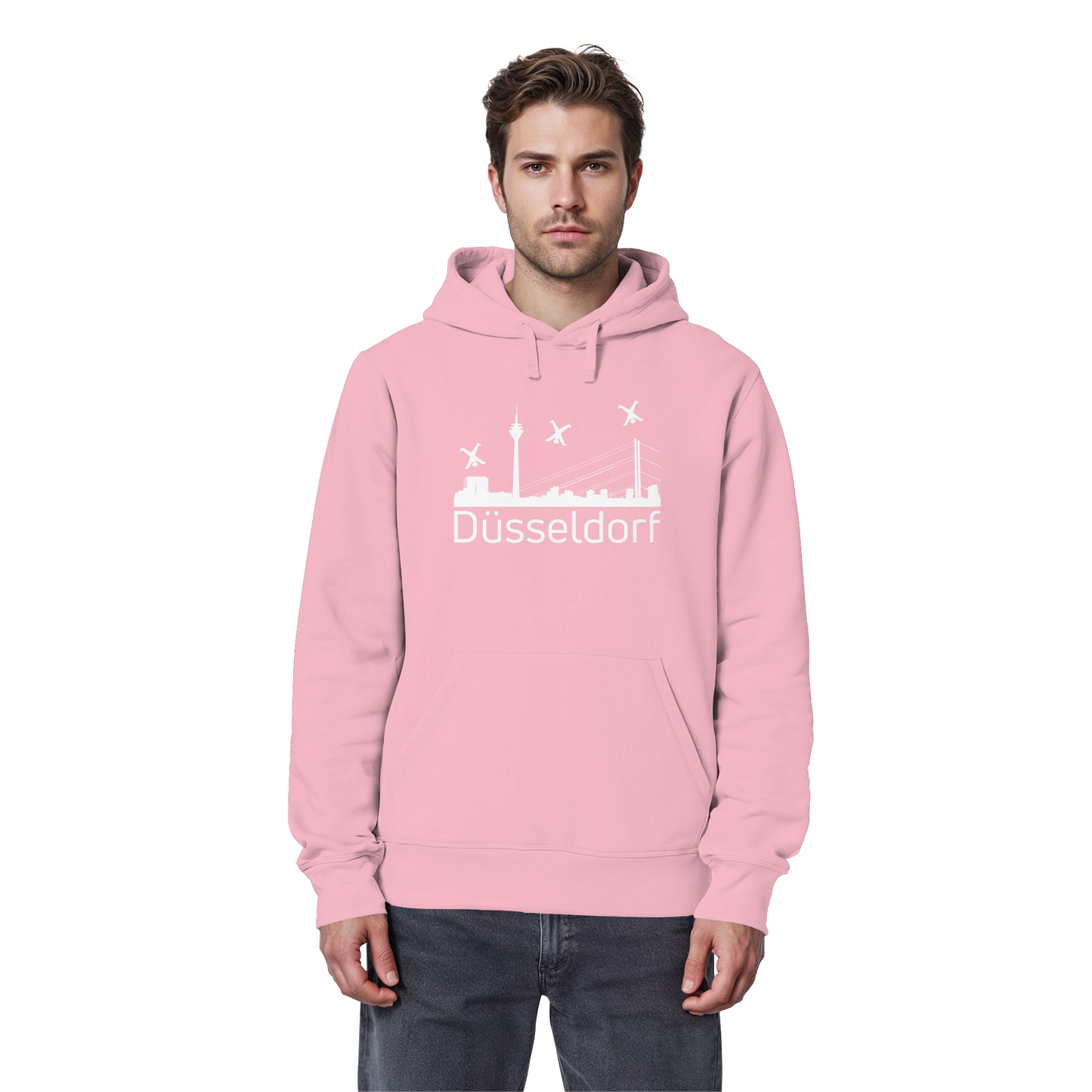 Skyline - Düsseldorf White - Organic Basic Hoodie