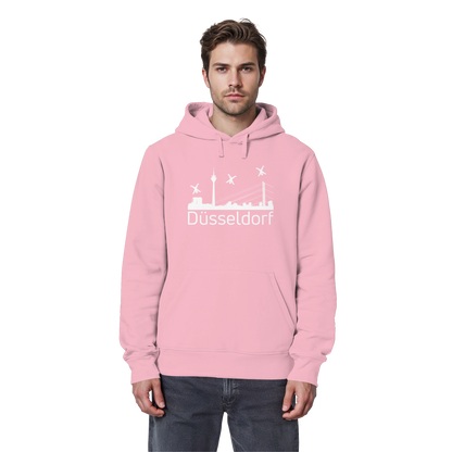 Skyline - Düsseldorf White - Organic Basic Hoodie