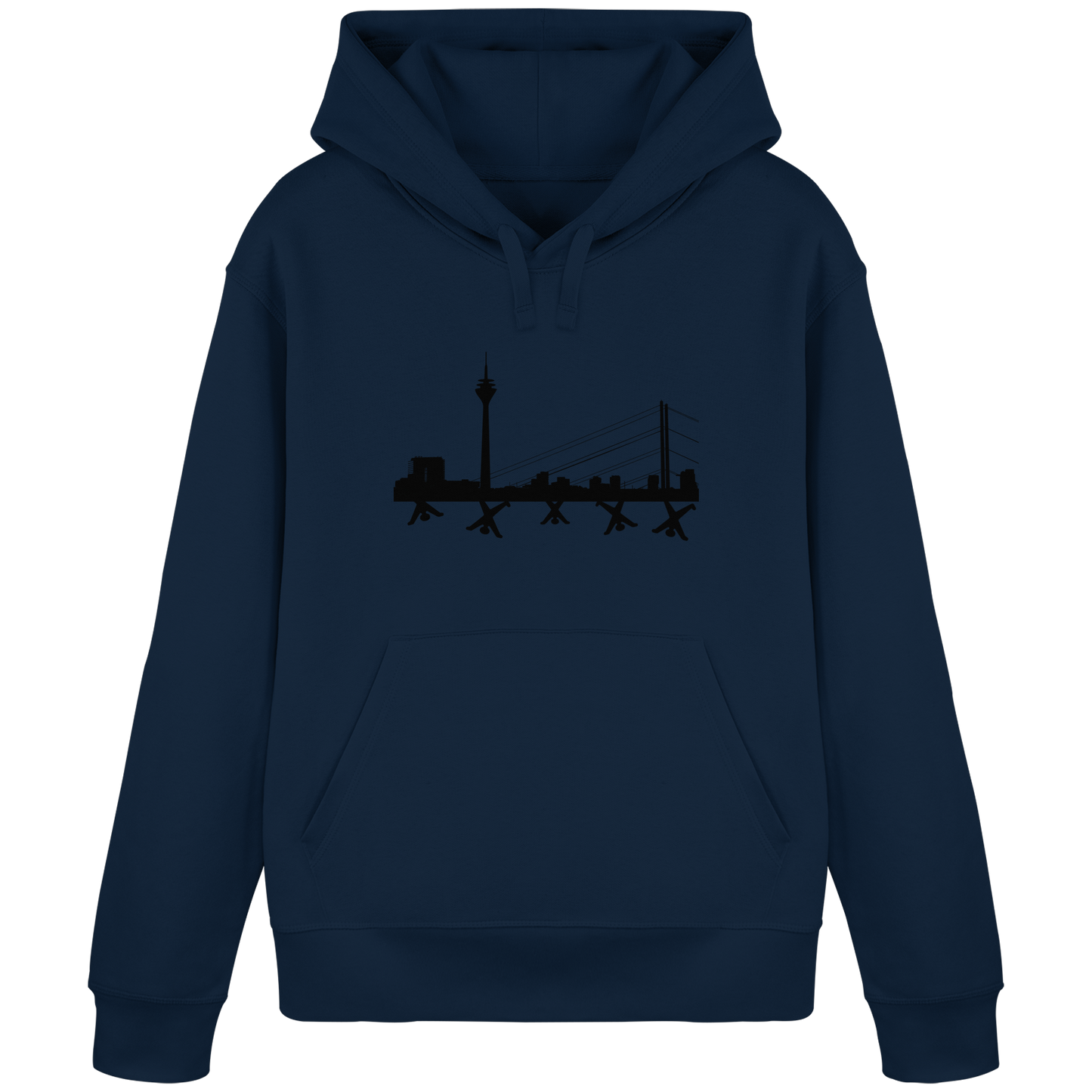Skyline - Black - Organic Basic Hoodie