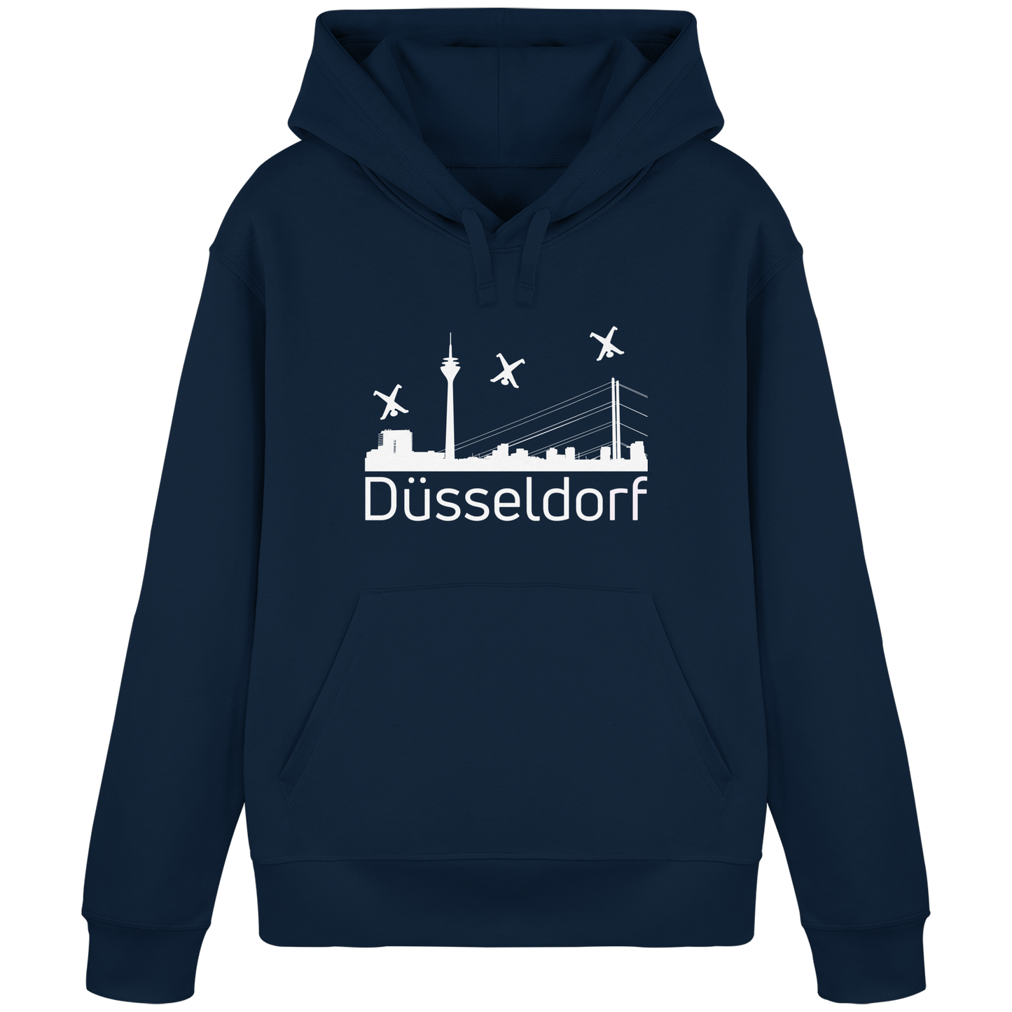 Skyline - Düsseldorf White - Organic Basic Hoodie