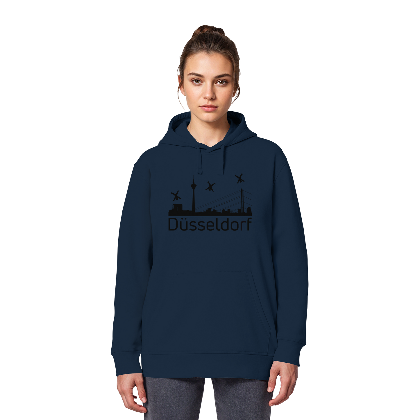 Skyline - Düsseldorf Black - Organic Basic Hoodie