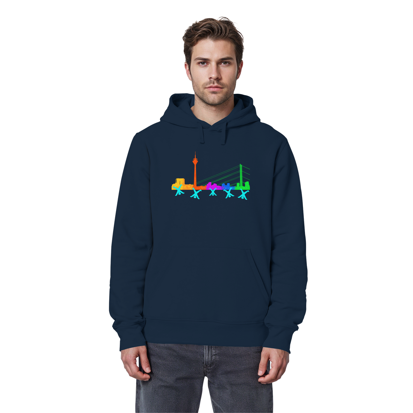 Skyline - Rainbow - Organic Basic Hoodie