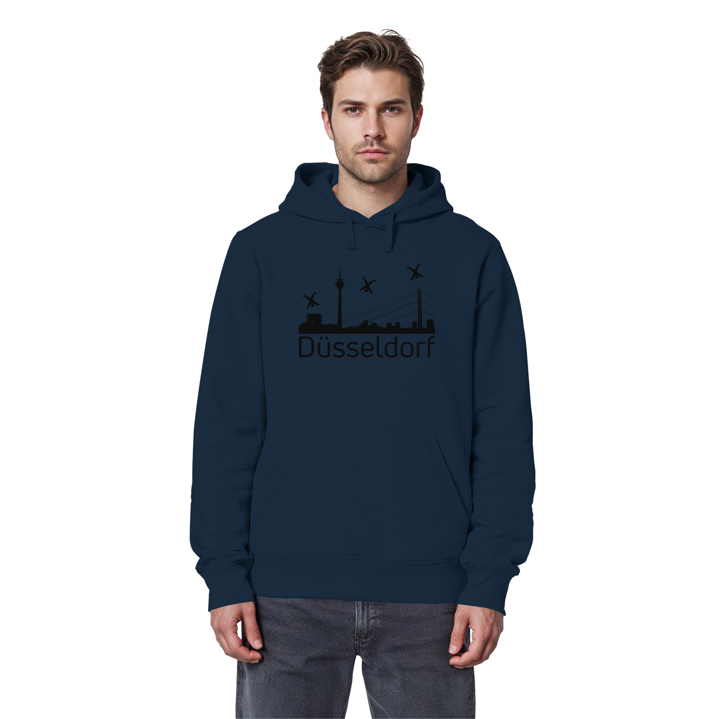 Skyline - Düsseldorf Black - Organic Basic Hoodie
