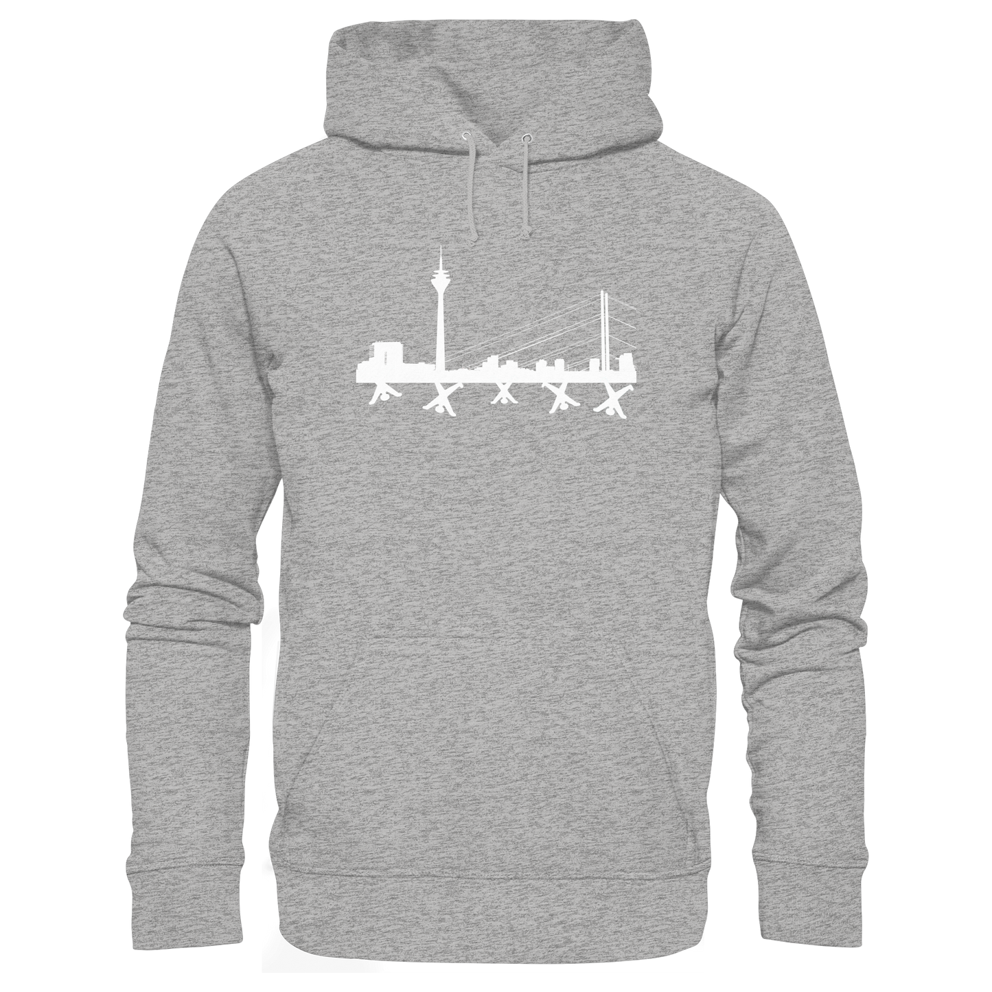 Skyline - White - Organic Basic Hoodie