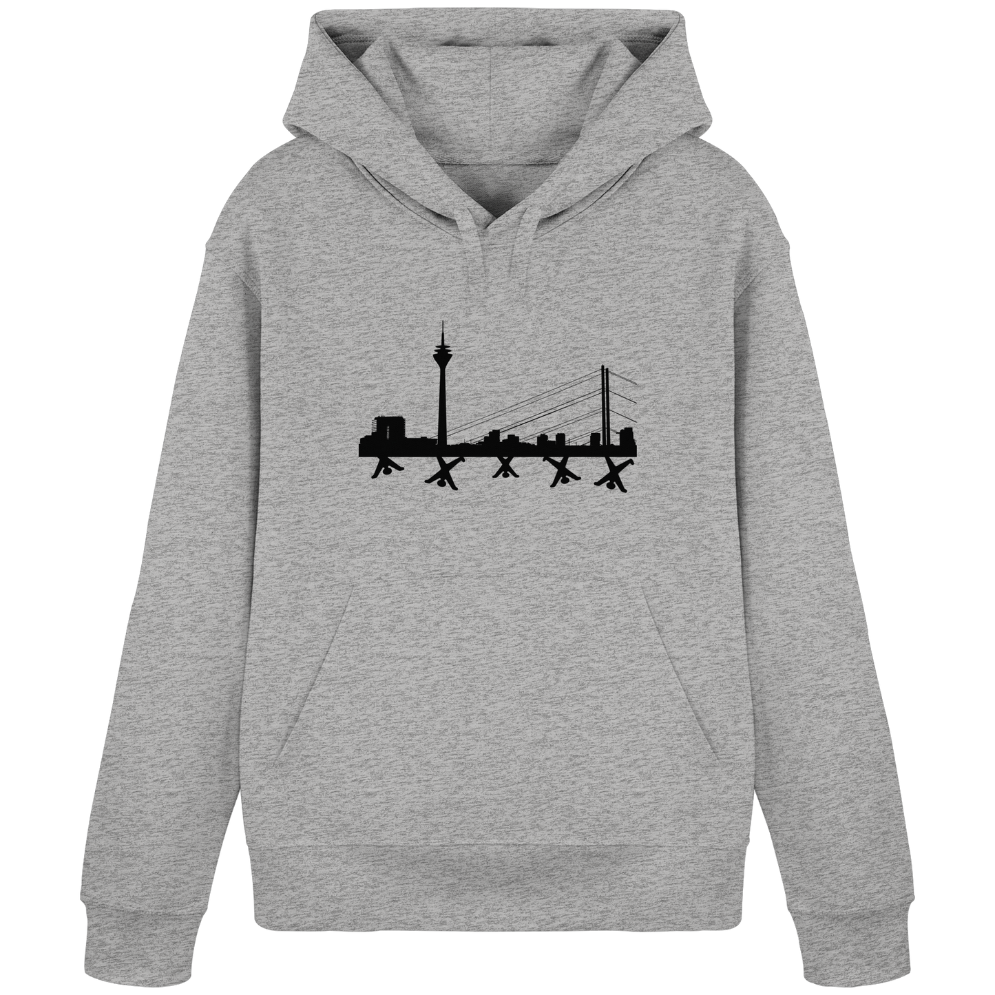 Skyline - Black - Organic Basic Hoodie