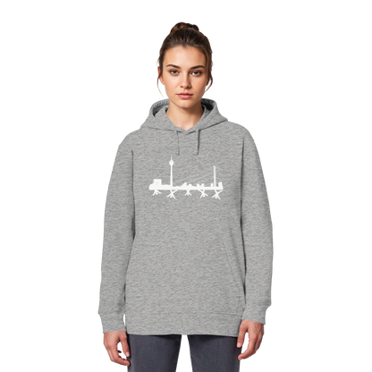 Skyline - White - Organic Basic Hoodie