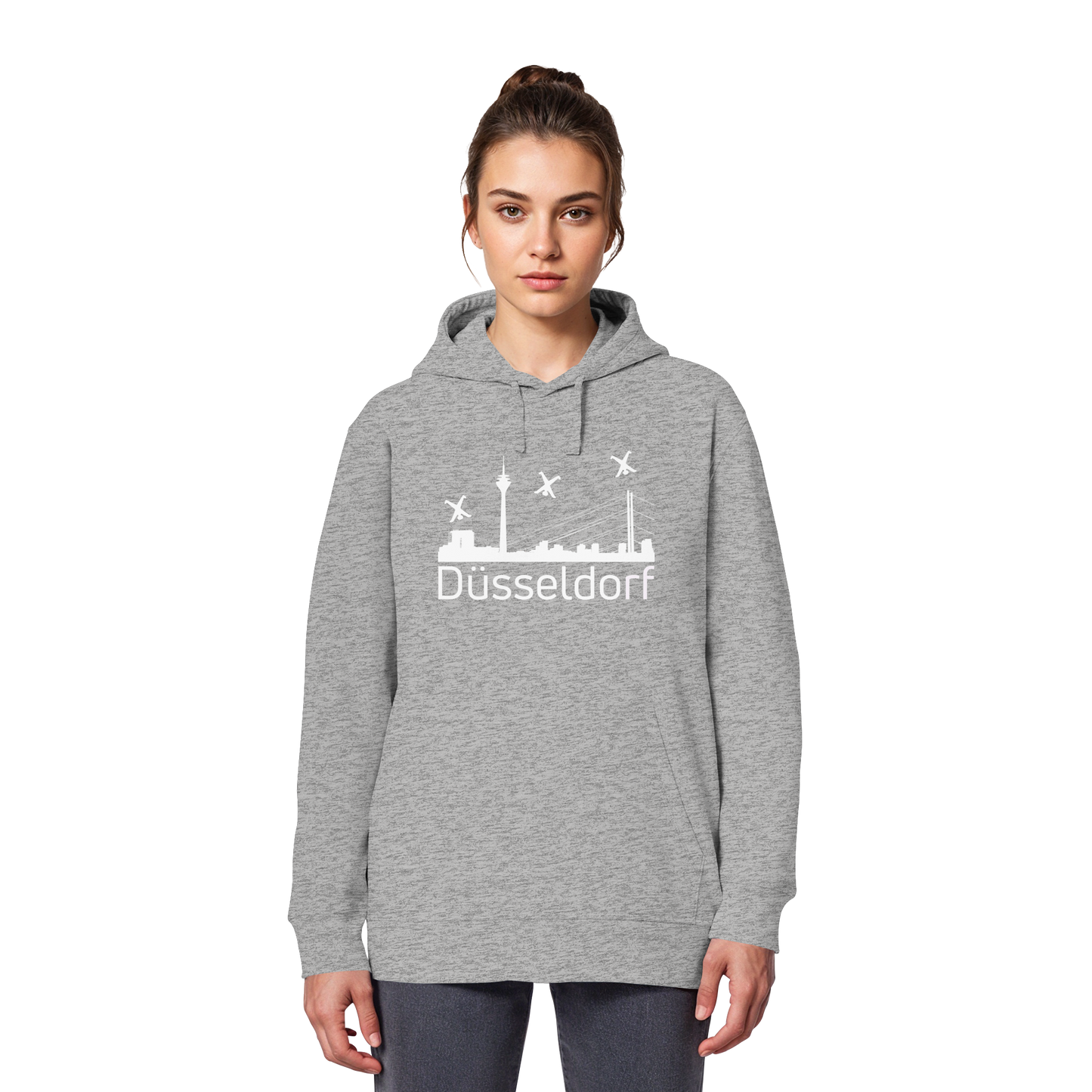 Skyline - Düsseldorf White - Organic Basic Hoodie