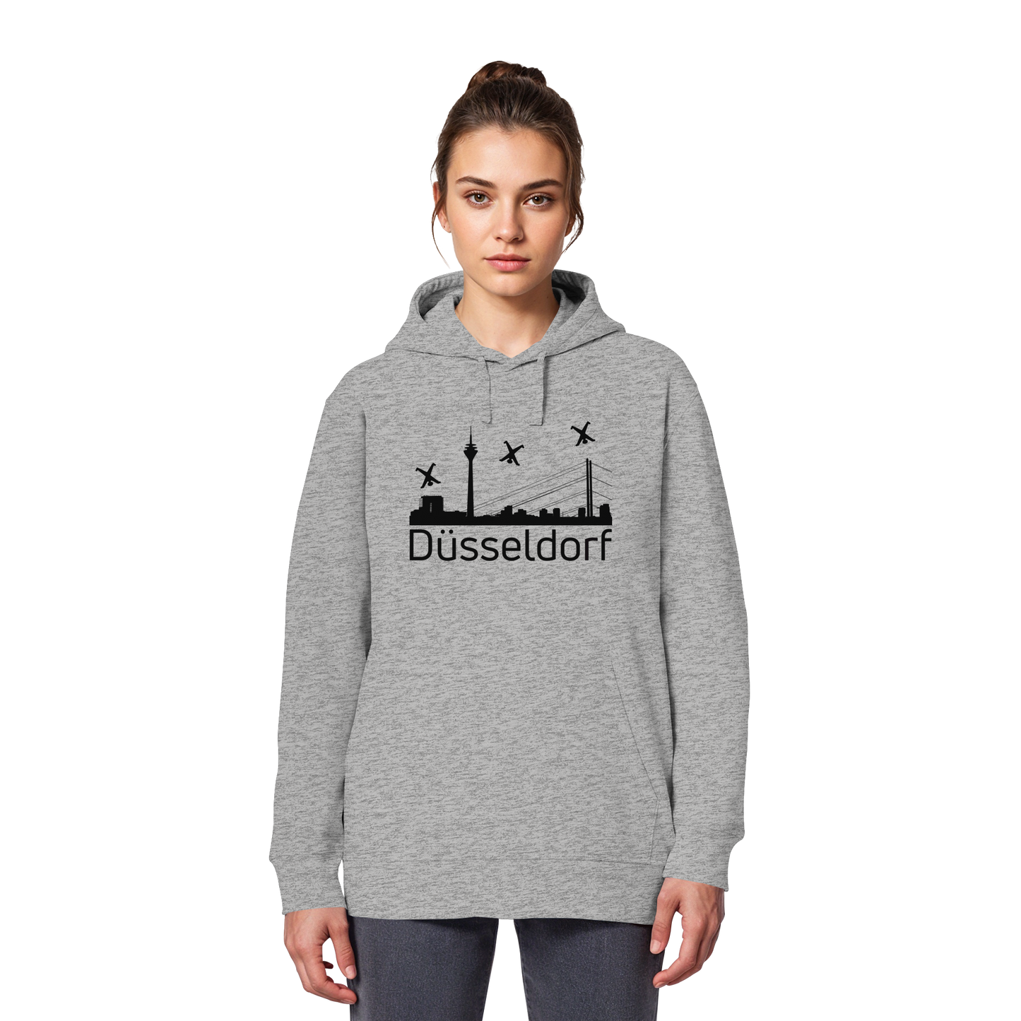 Skyline - Düsseldorf Black - Organic Basic Hoodie