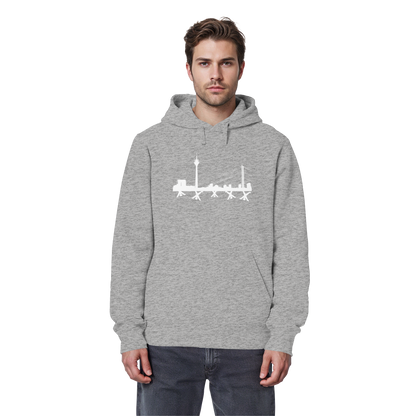 Skyline - White - Organic Basic Hoodie