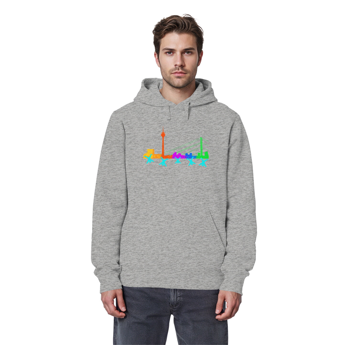 Skyline - Rainbow - Organic Basic Hoodie
